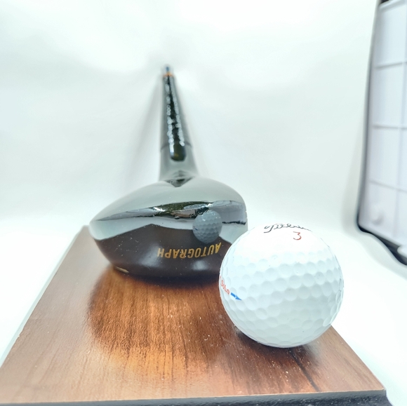 Vintage Arnold PALMER Golf Club Business Card Holder Titleist Ball Office Decor - Picture 11 of 15